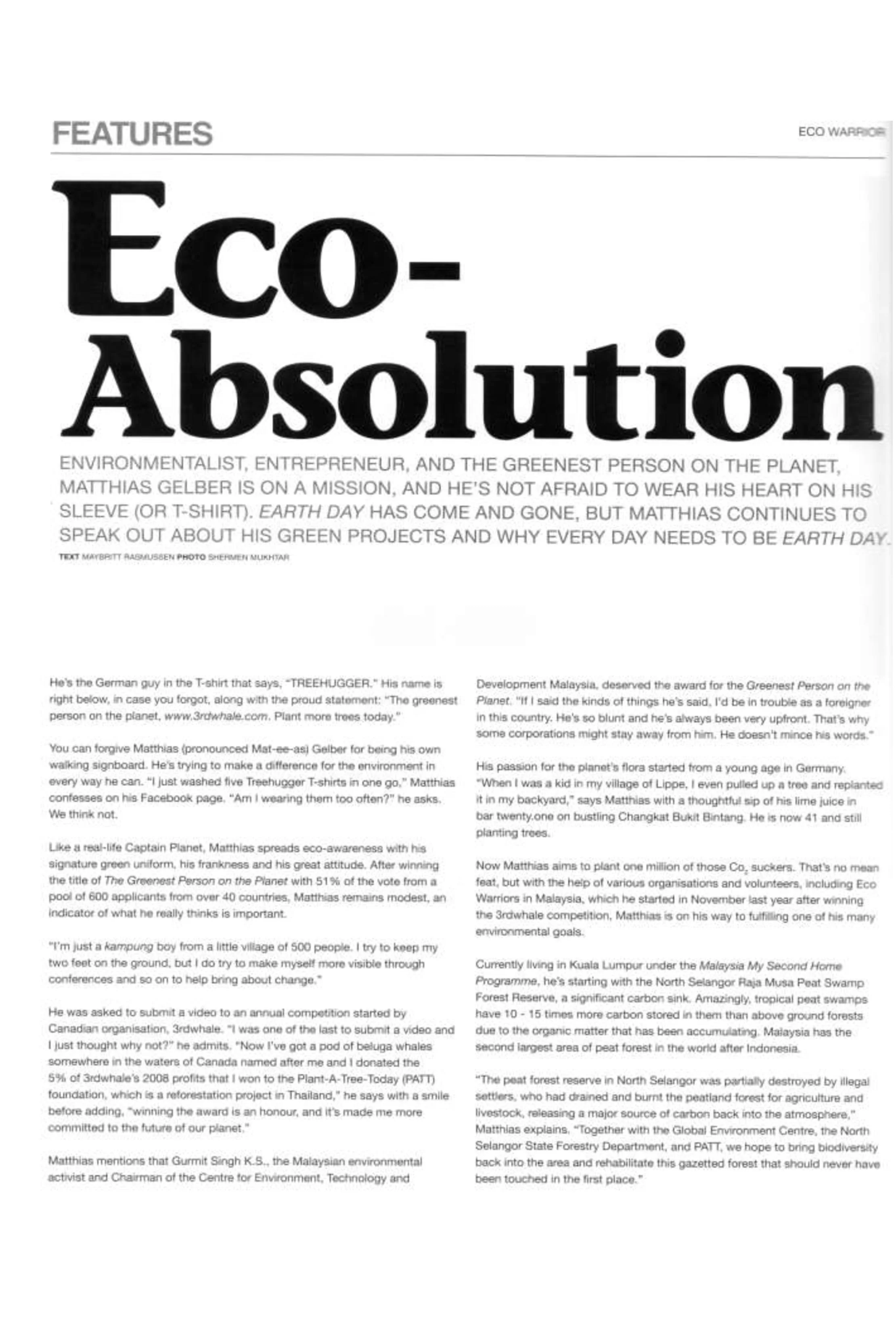 Eco-Absolution | KLUE Magazine