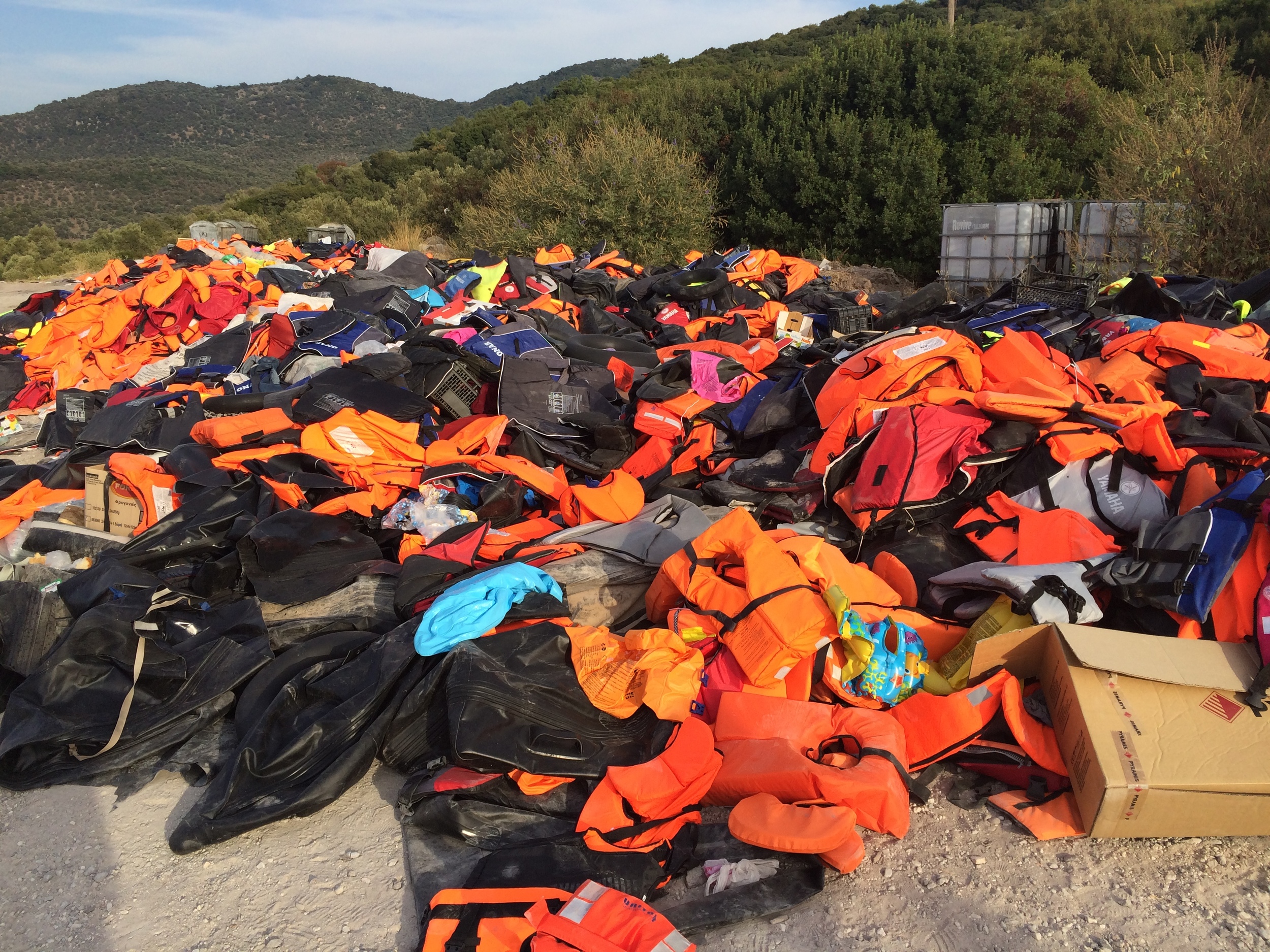 Lifejackets, Lesbos. © Katy Lee 