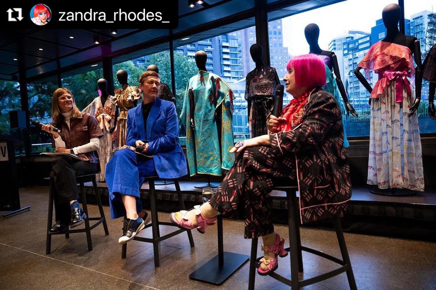Apart from the hats and headpieces and teaching at @ravensbourneuk, I&rsquo;ve also been moonlighting at the Zandra Rhodes&rsquo; Foundation; sorting through her vast archive of.. everything she&rsquo;s ever done! 

We have been working with universi