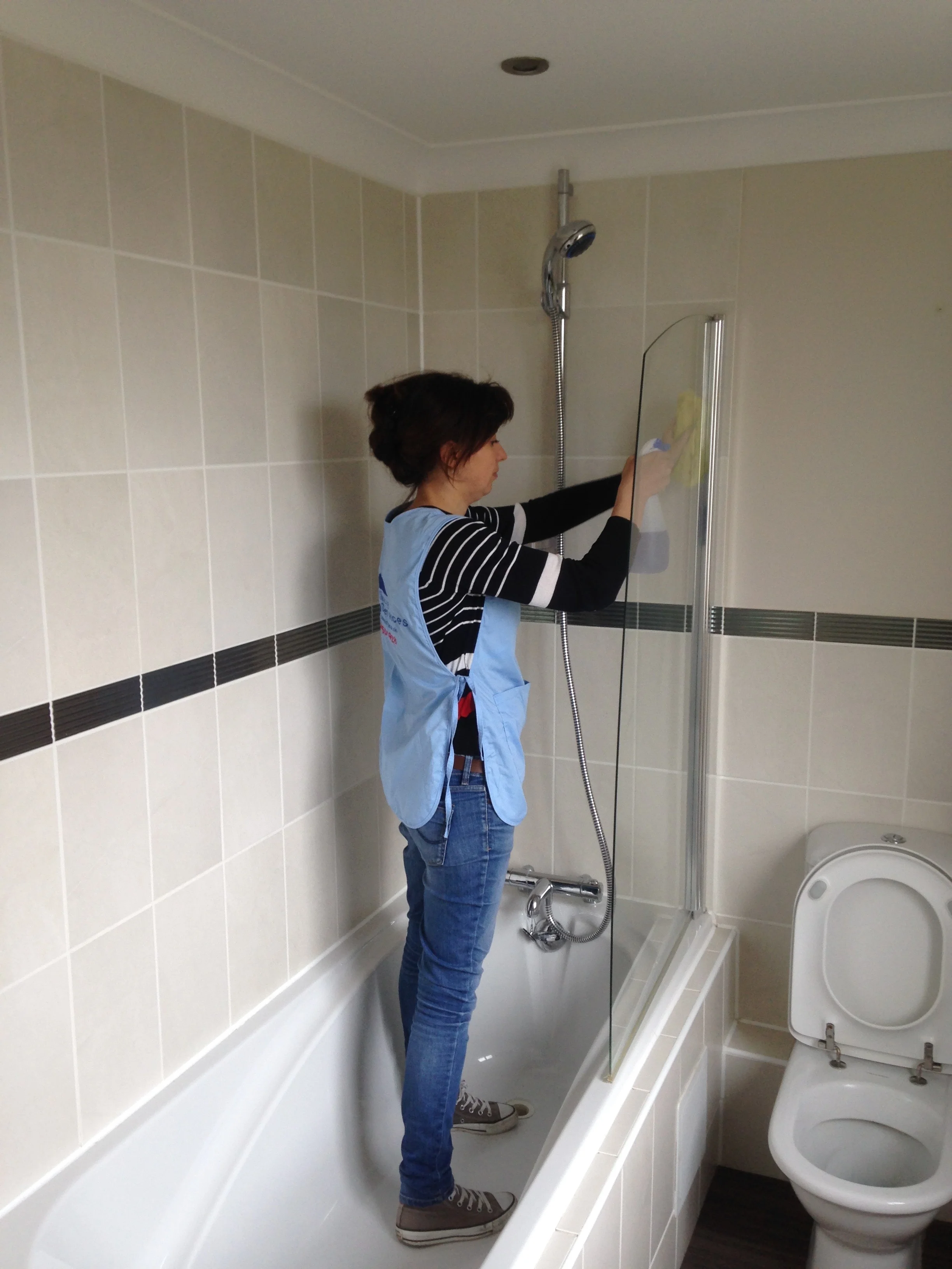 Shower screen cleaning