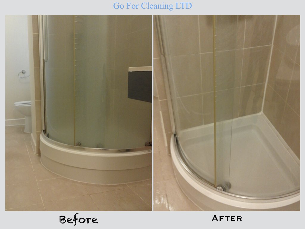 Shower screen deeply cleaned