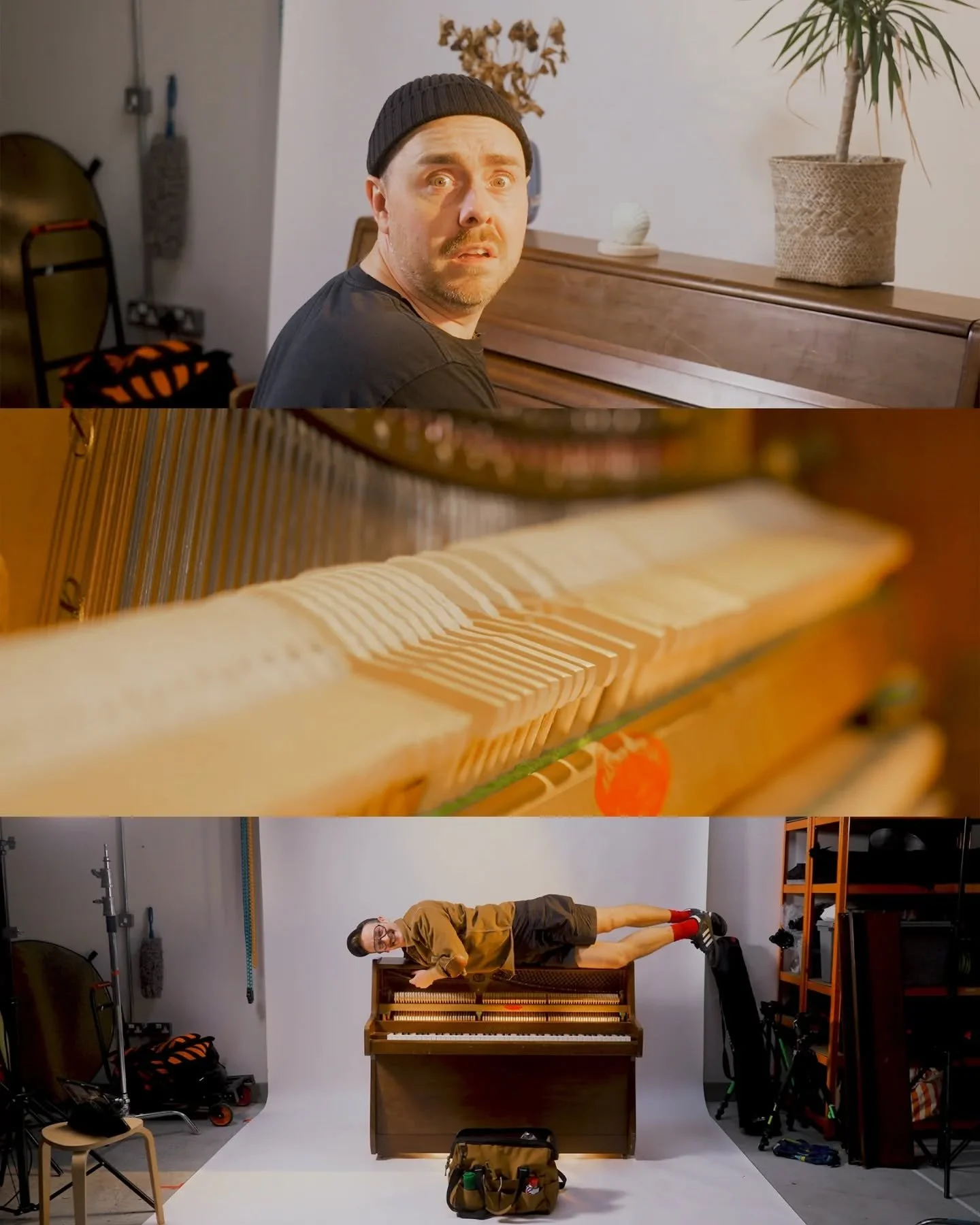 New work! 🎥💡

I wanted to share a little promo &amp; portraits that I made for the Super Tuner, Mr. Seamas Carey! It's a fun little piece, and it even features me as a piano player struggling to find the right tune until Seamas comes along and save
