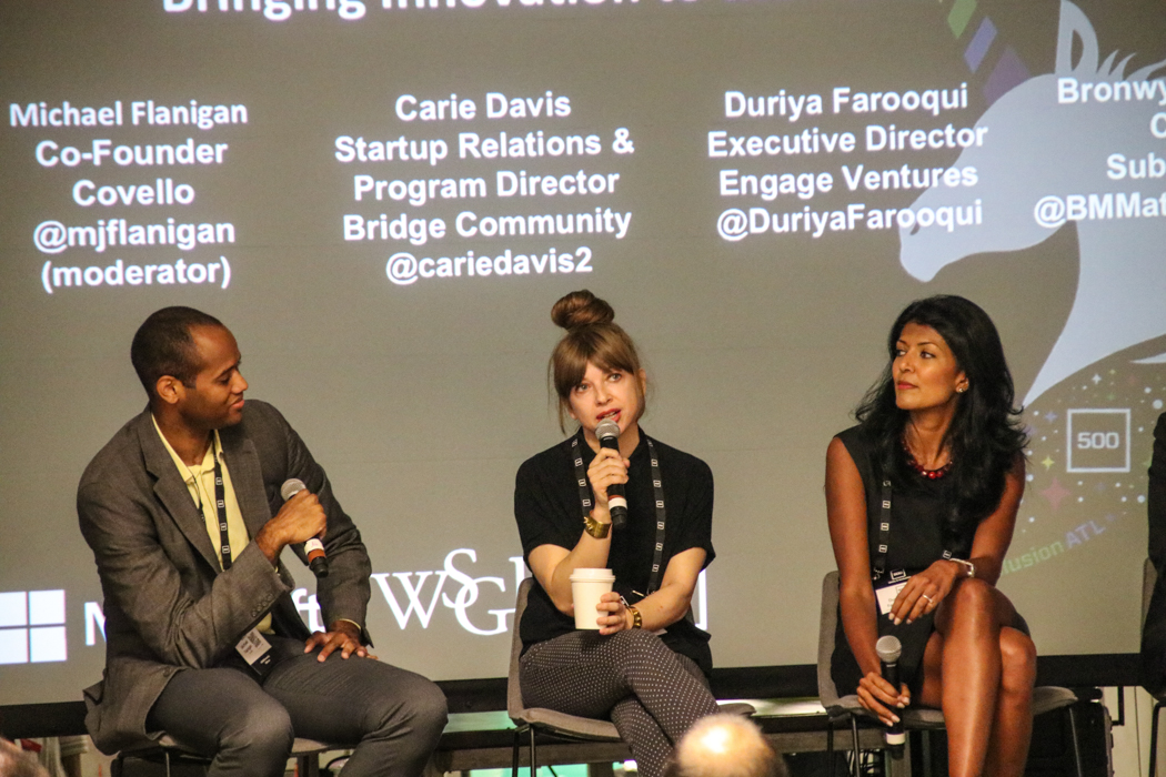 Michael Flanigan, Carie Davis, and Duriya Farooqui share tips on working with major corporations