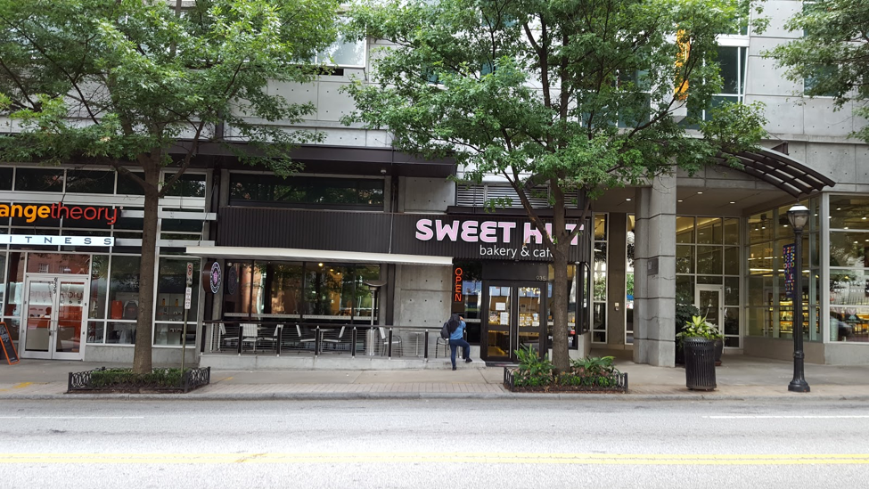Entrance to Sweet Hut bakery and cafe in Tech Square&nbsp;