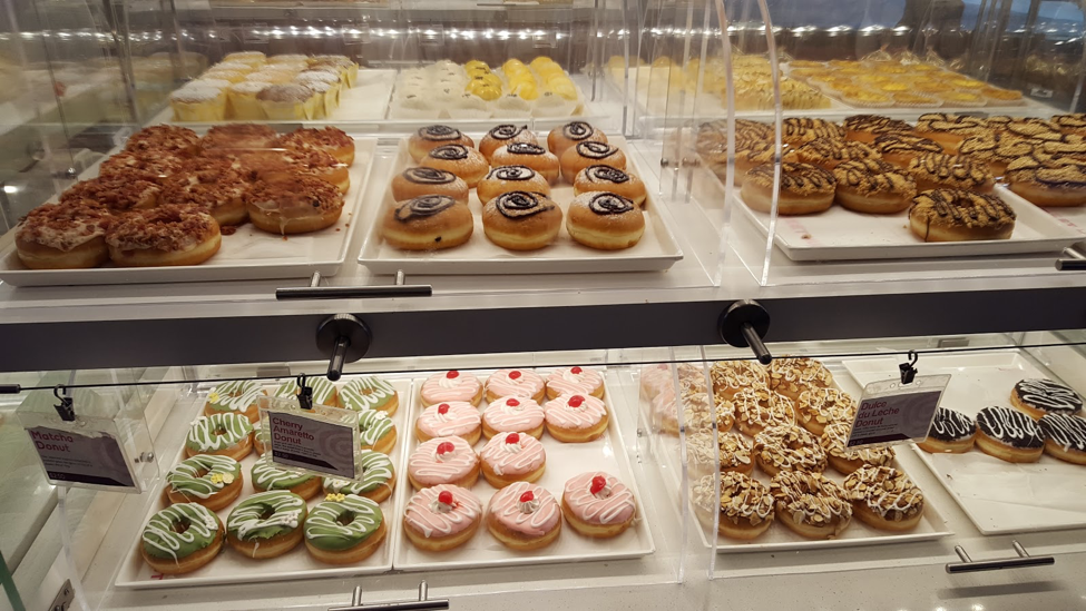 A case of donuts at Sweet Hut&nbsp;