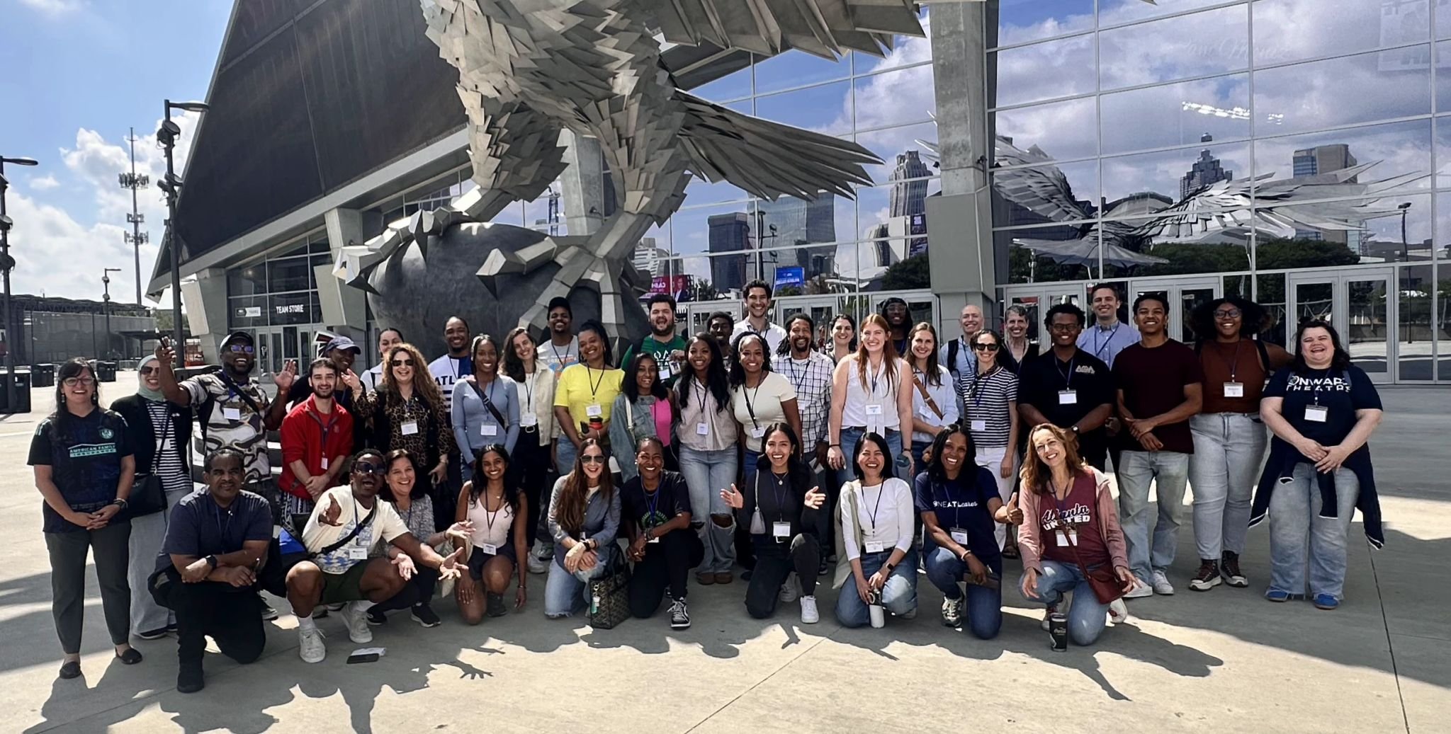  Learning about the LEED Platinum-certified Mercedes-Benz Stadium (first professional sports venue to achieve this certification). Photo: Michelle Wiseman 