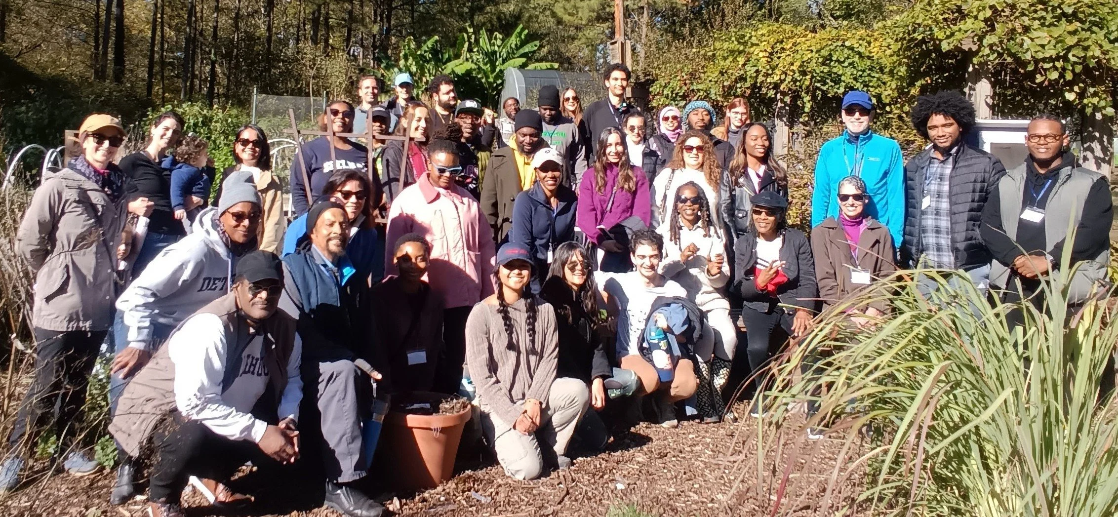  Connecting with nature at the nation’s largest public food forest and digging into composting at Urban Food Forest at Browns Mill. Photo: Michelle Wiseman  ‍  ‍ 