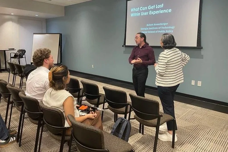   Dr. Robert Rosenberger, Professor of Philosophy at Georgia Tech, presented “What Can Get Lost Within User Experience.”  