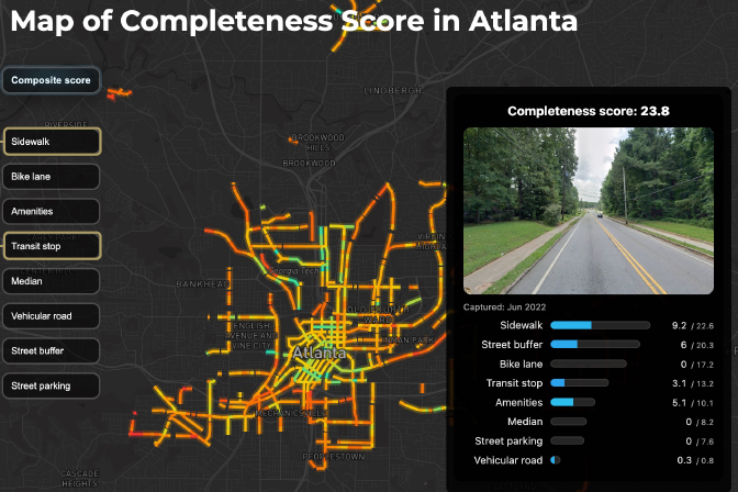 Screenshot from Lieu et al., 2026. Poster: “How Complete Are Your City’s Streets? Evaluating the Completeness of Urban Streets Using AI and Big Data.”