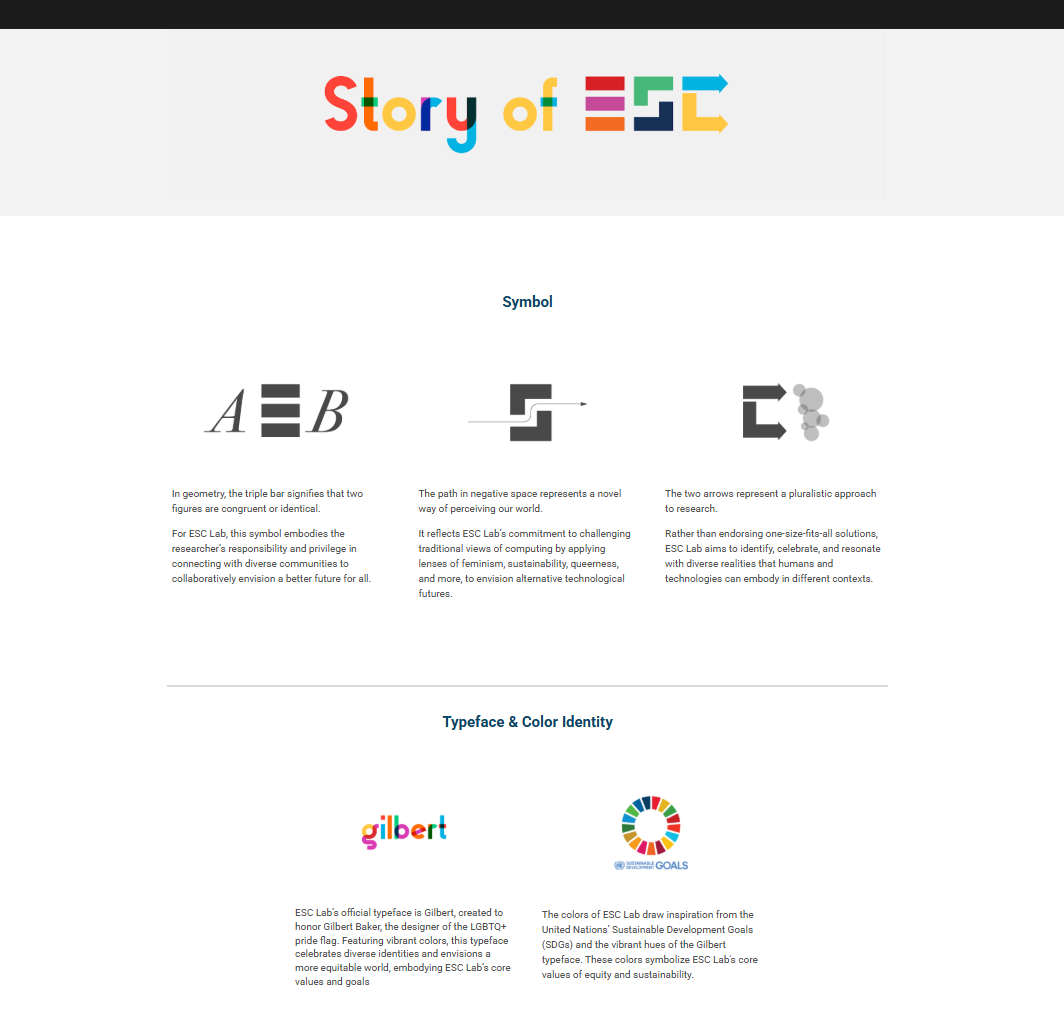 Screenshot of the ESC Lab website. Source: ESC Lab.