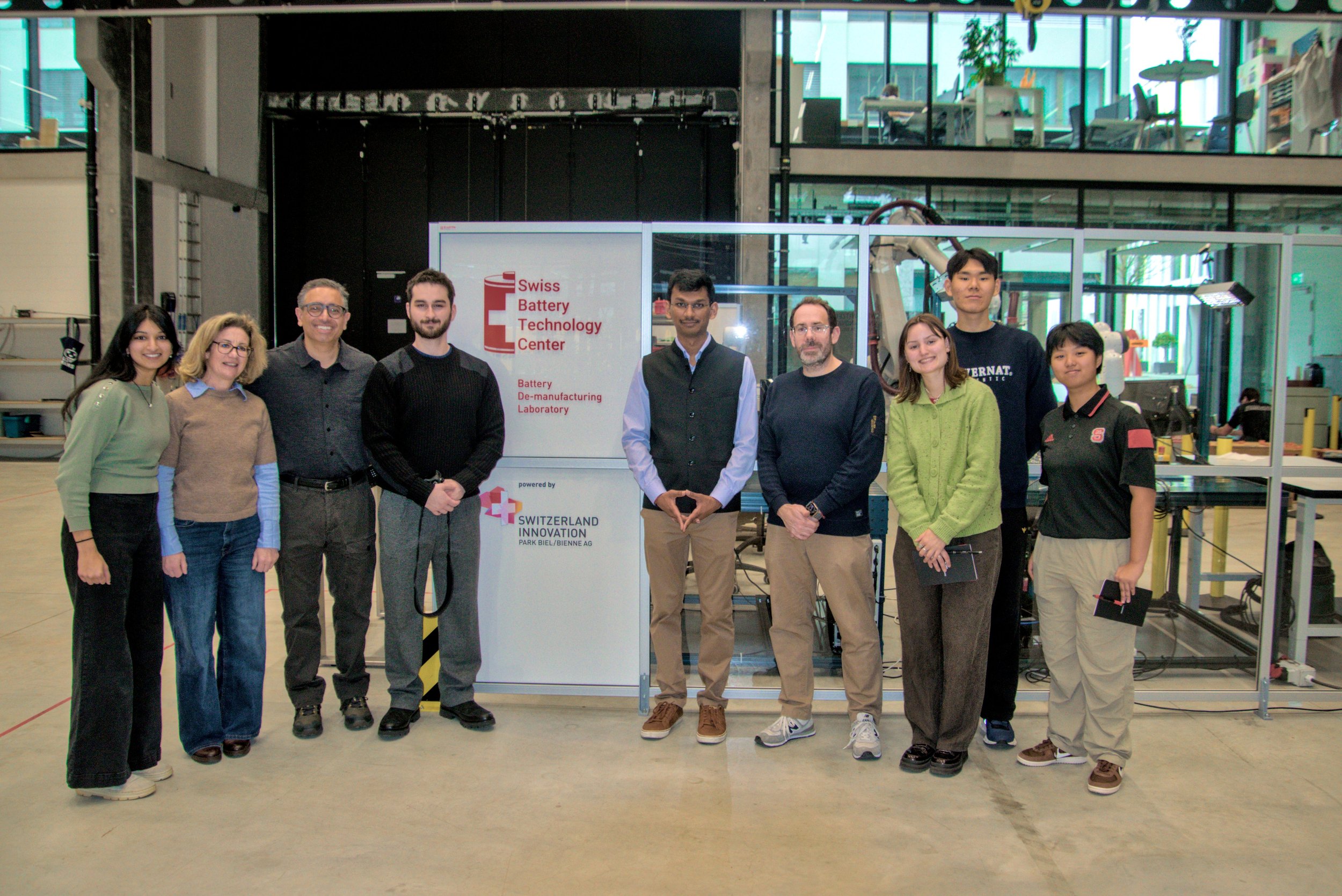 The NC State Social Innovation Fellows met with funding agencies, battery experts and director of the Swiss Battery Tech Center (SBTC) in March 2026. Photo: EnviraCell/Bhavya Jain.