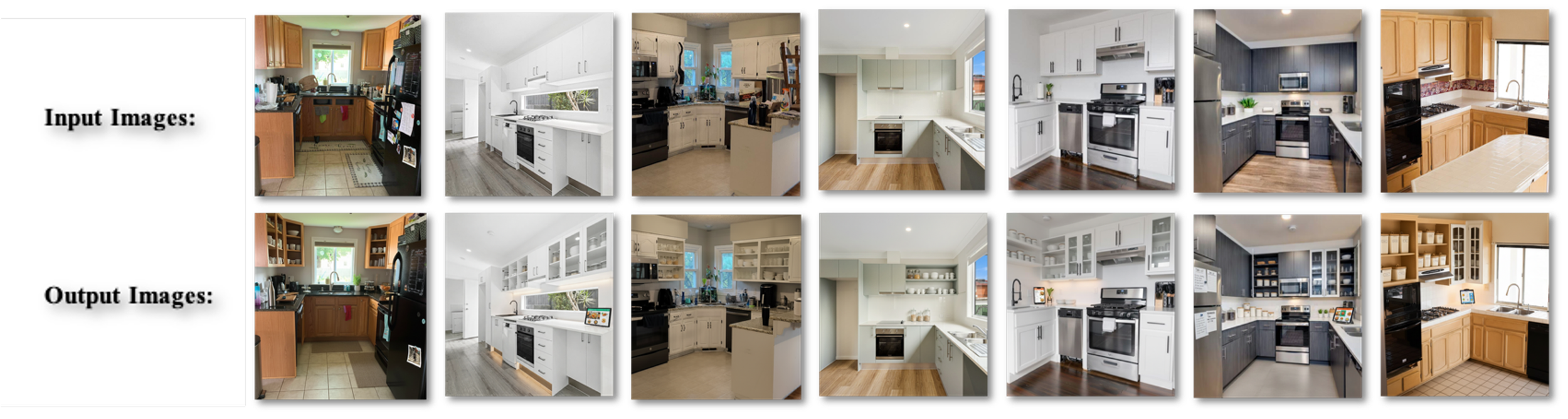 Input kitchen photos and output images of MCI-friendly kitchens using a generative AI model trained on the Home Design Guidelines. Source: Ibrahim Bilau.
