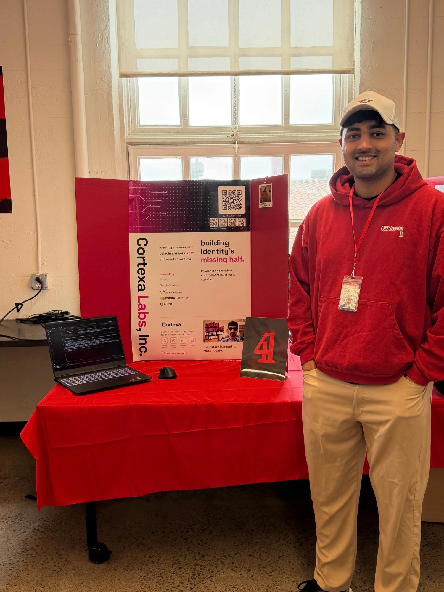 Shreyas Mavanoor, founder of Cortexa Labs, at the Founders, Inc. Offseason 2 Demo Day in San Francisco. Photo source: Cortexa Labs.