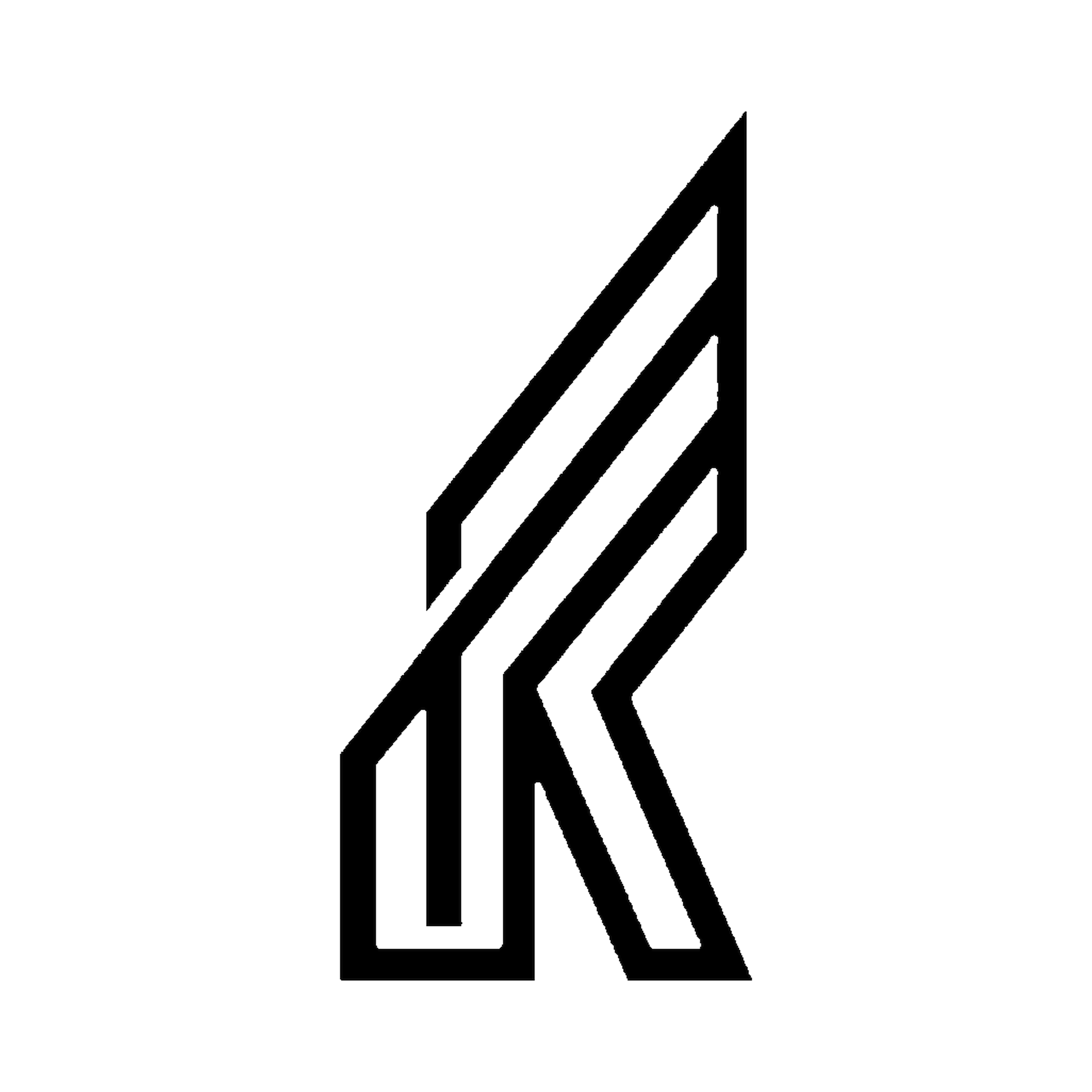 Kintic Logo in black and white. Source: Kintic.