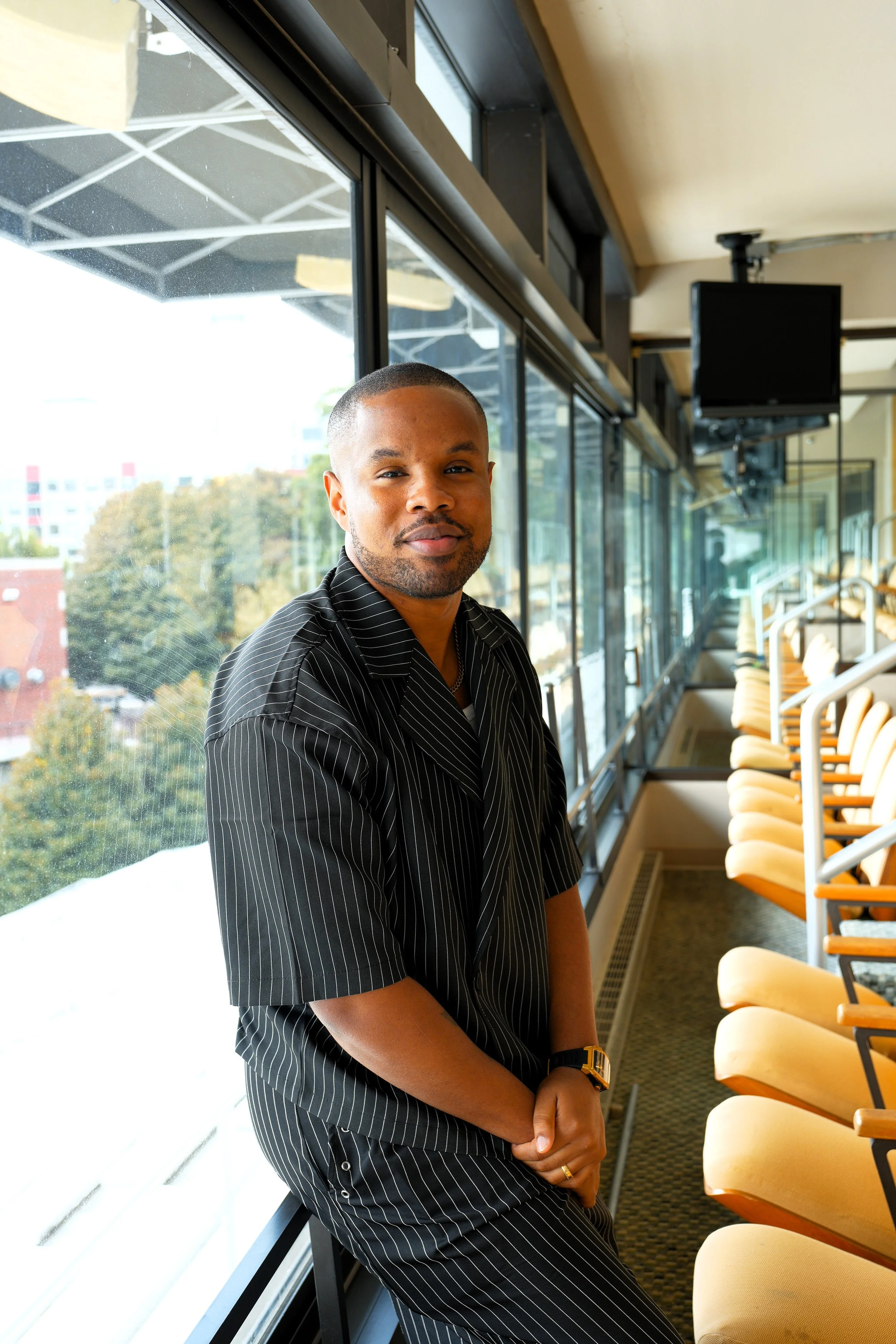 Dedrick Leonard, ODBI Board Member and alumnus, who was the Master of Ceremonies at the ODBI 15th Anniversary Celebration. Photo: Pearl Kaplan/Tech Square ATL.