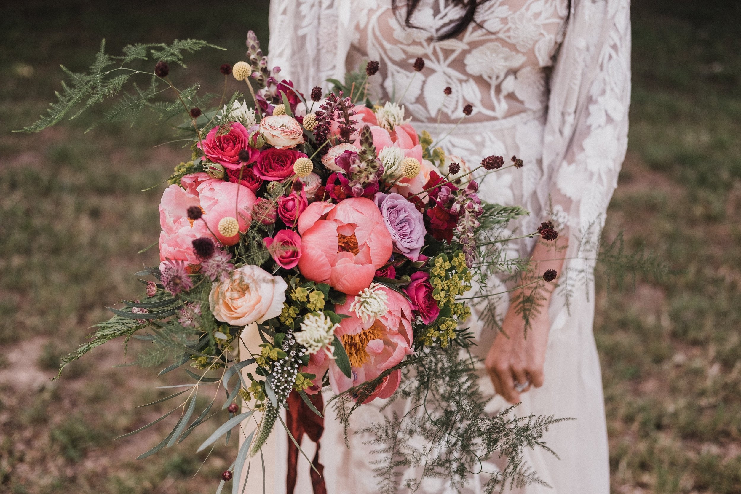 Wild, romantic bridal bouquet at Lila's Wood, Hertfordshire   (Copy)