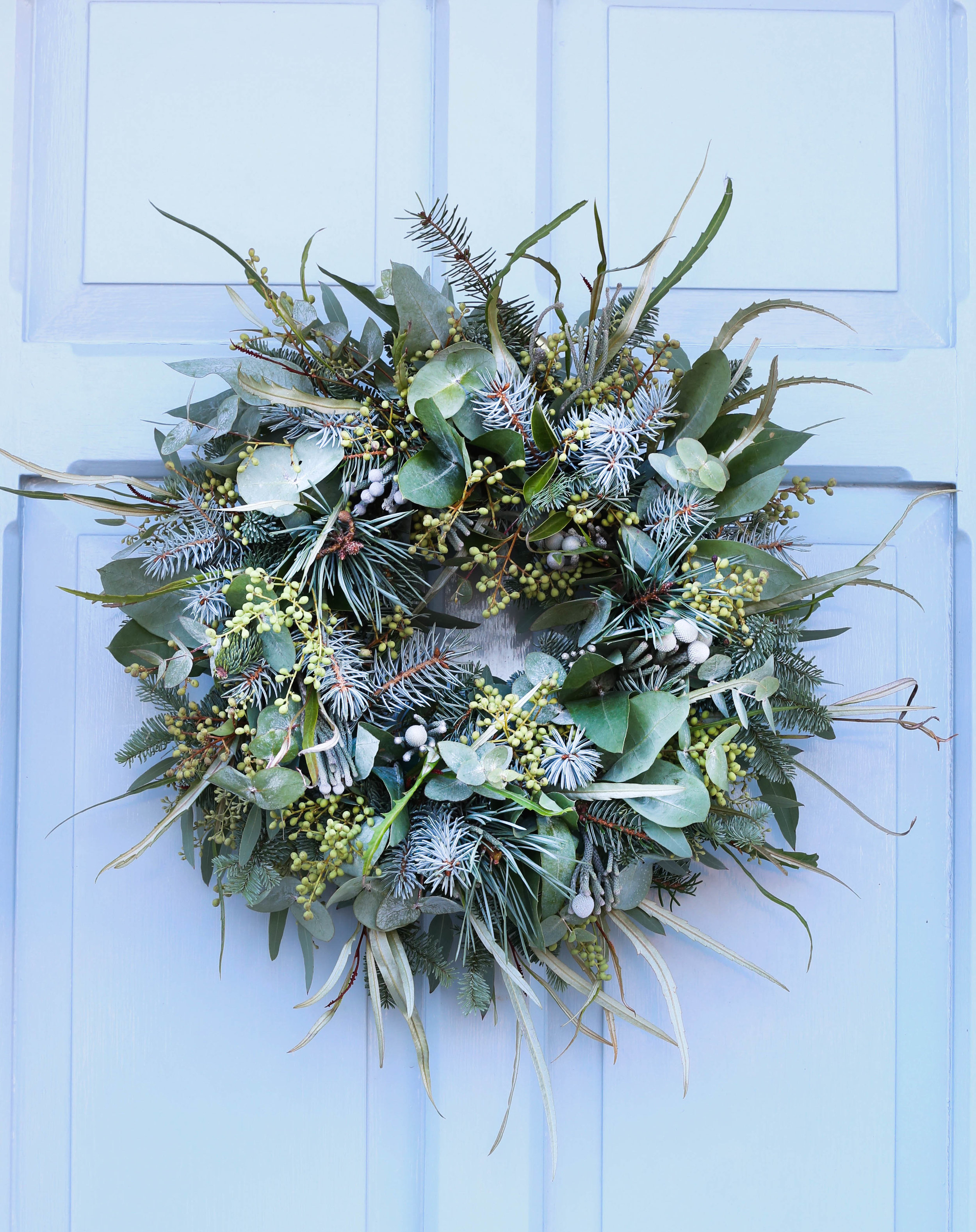 All foliage, textured Christmas Wreath