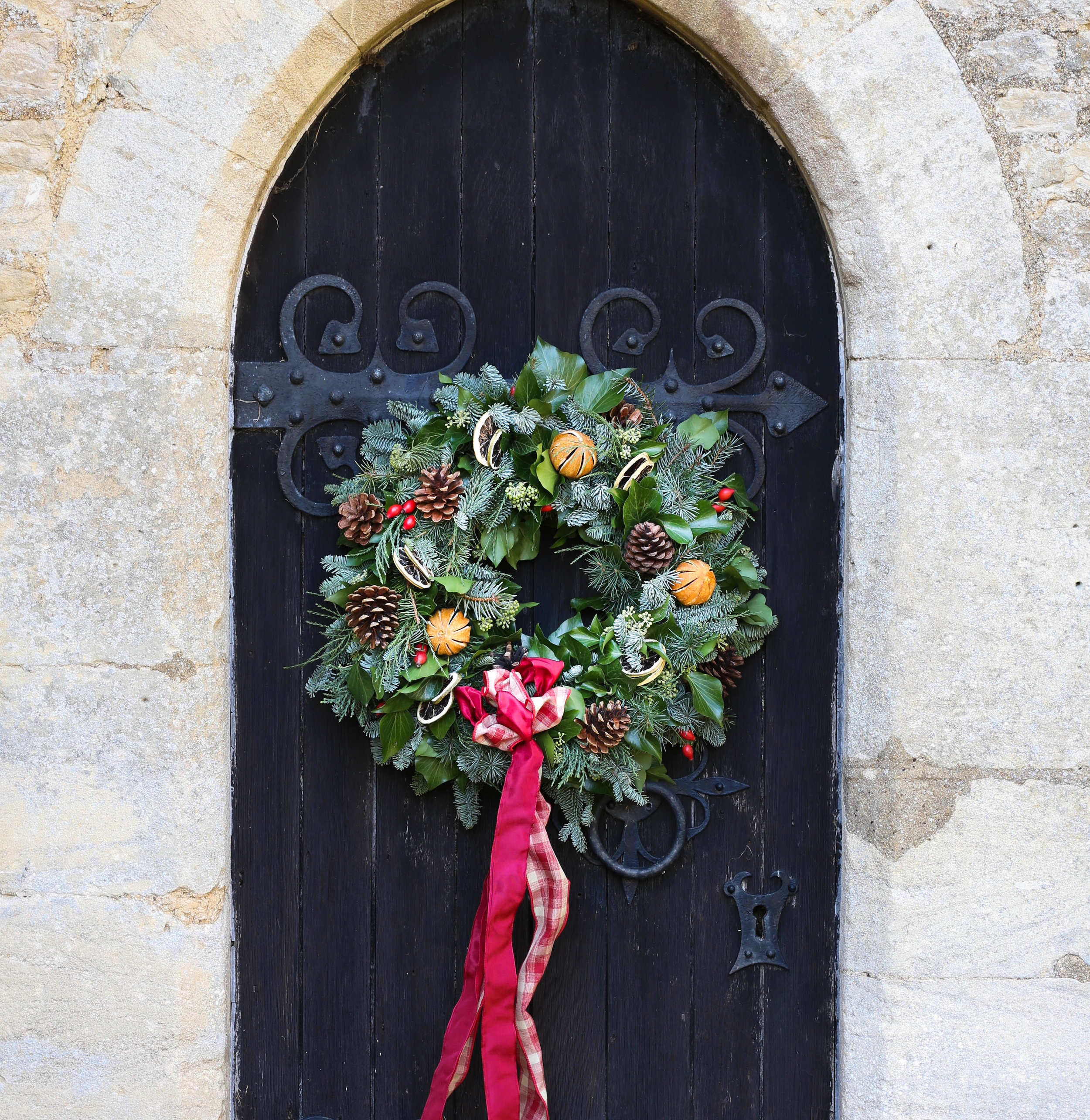 Traditional Christmas wreath