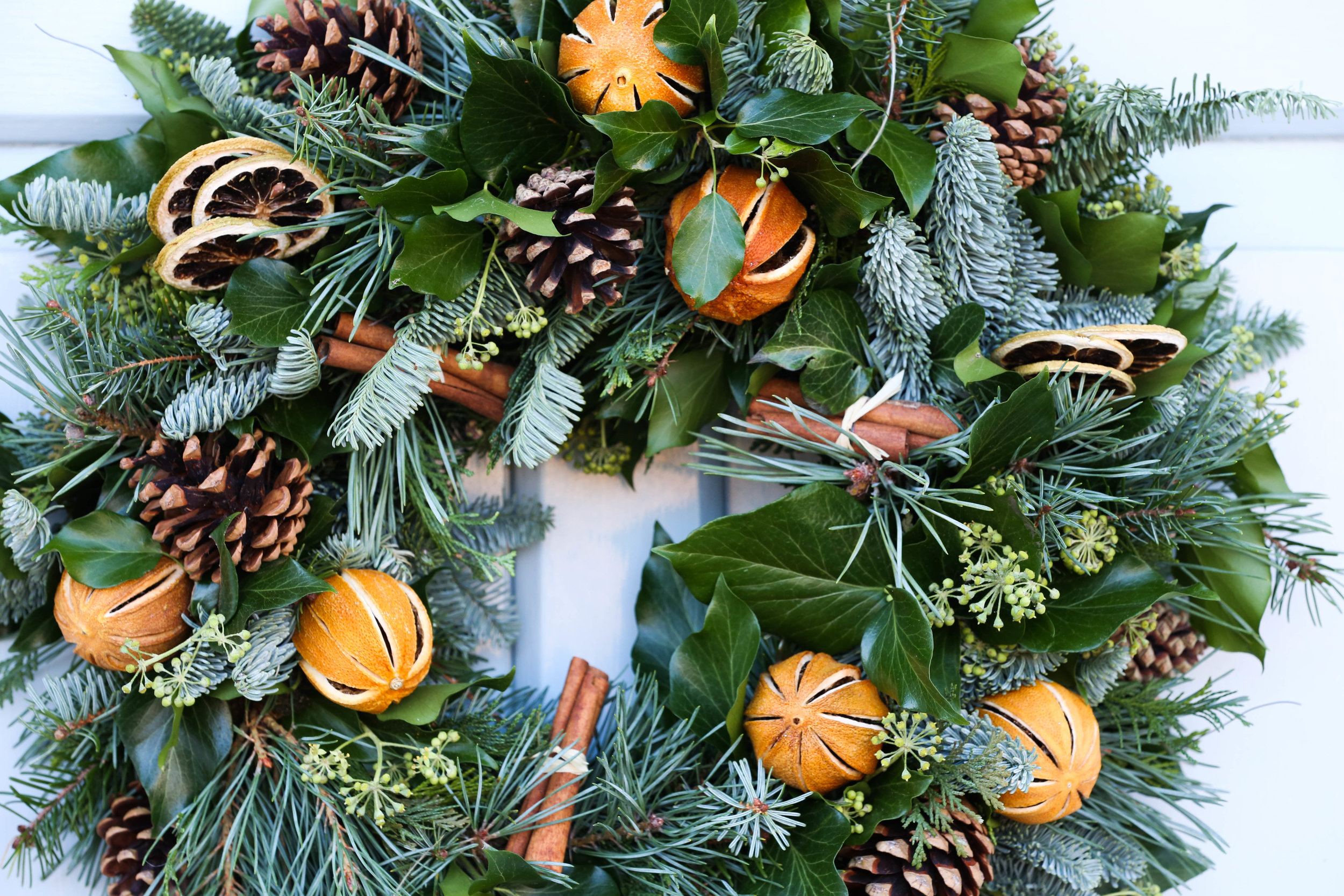 Traditional Christmas wreath