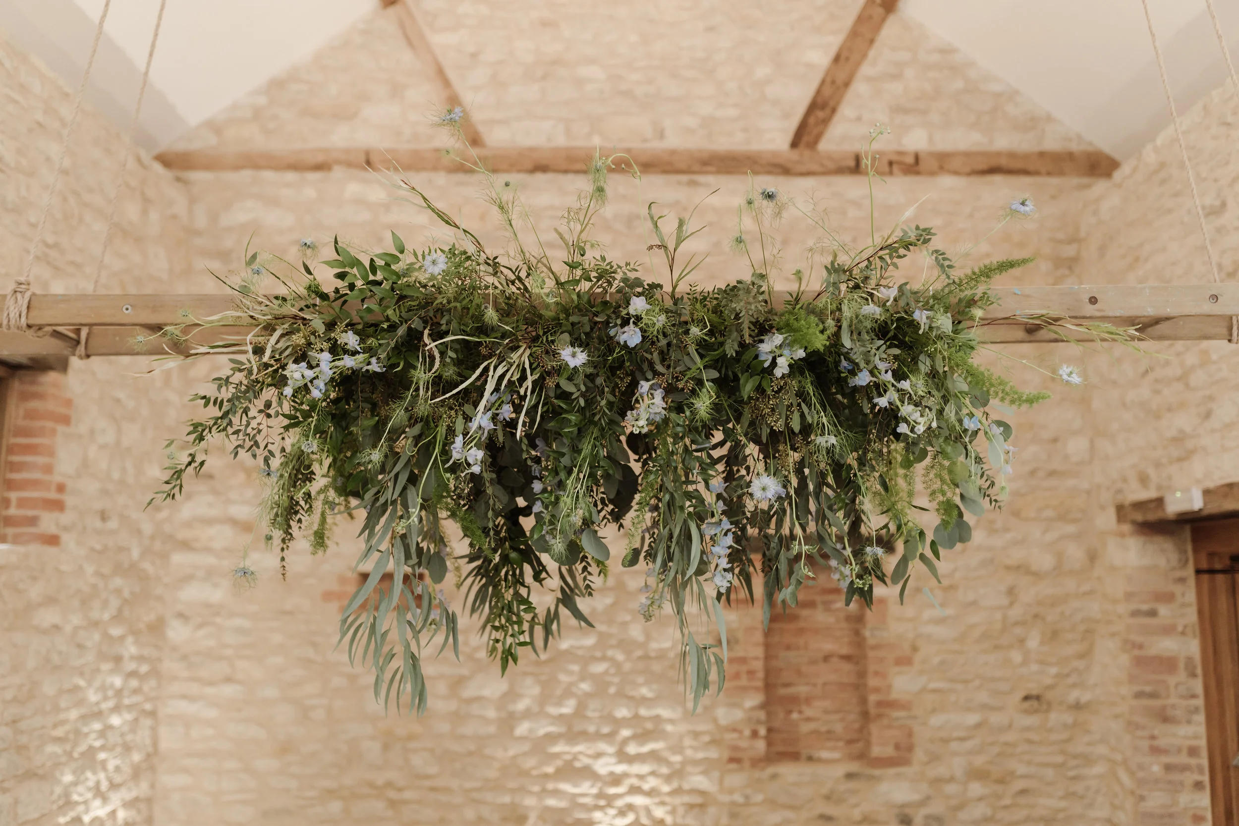 Buckinghamshire barn wedding hanging ladder