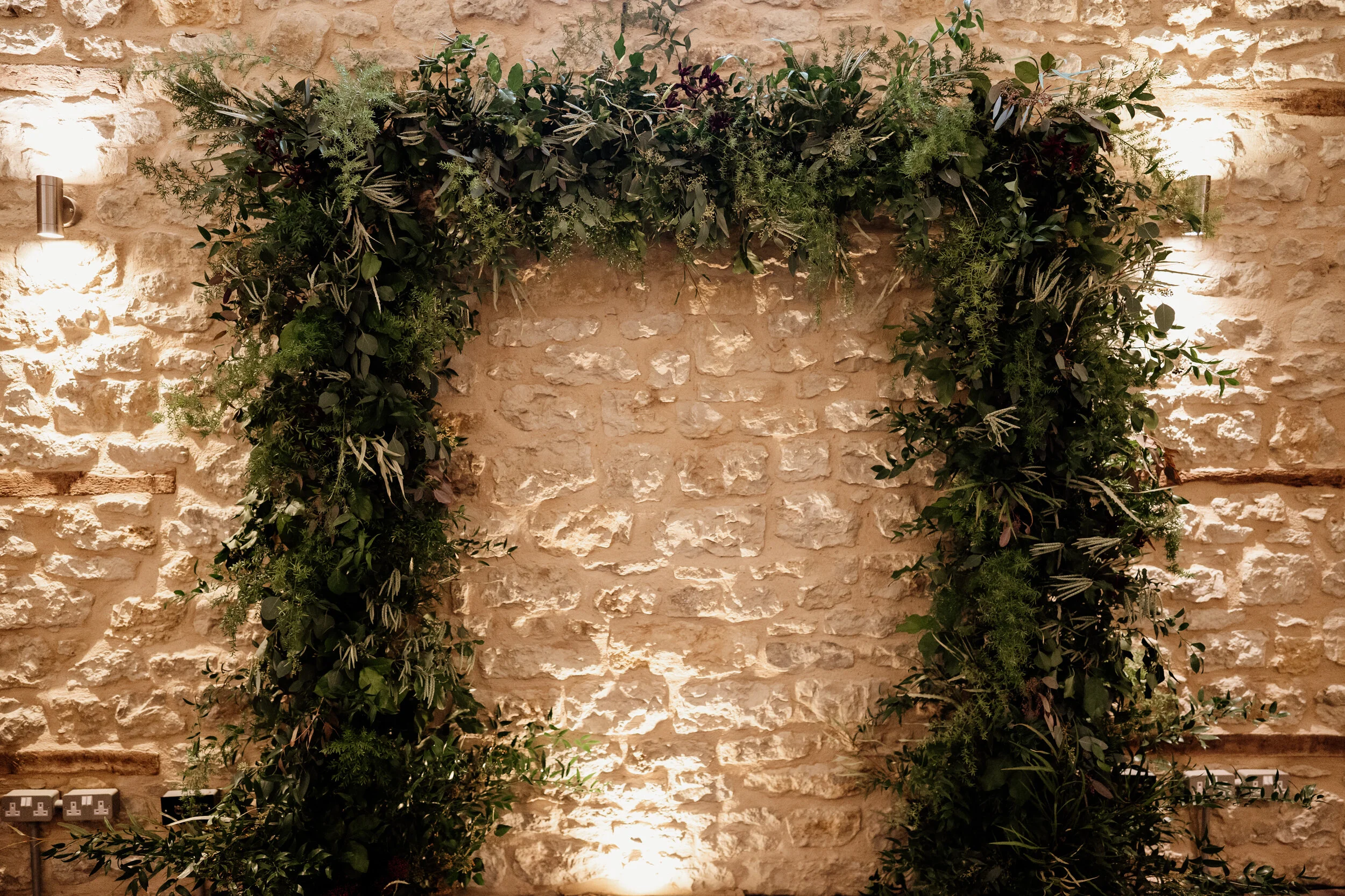 Buckinghamshire barn wedding arch