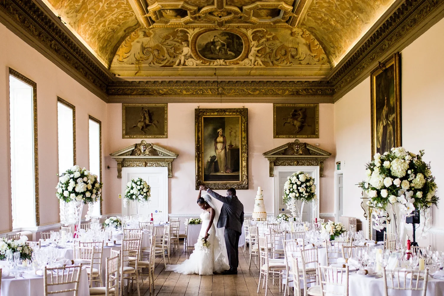 Stowe wedding floral installation