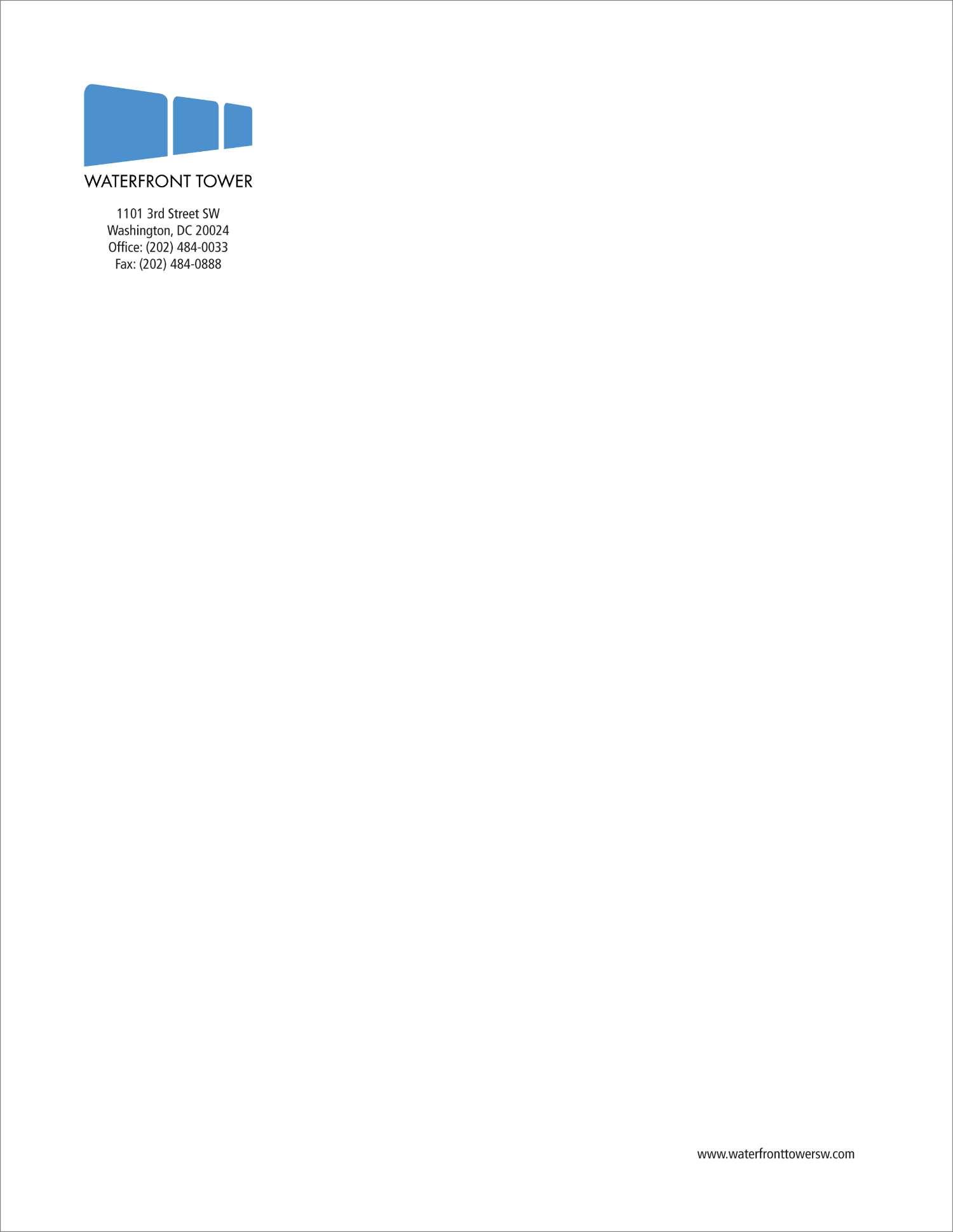 Waterfront Tower Letterhead