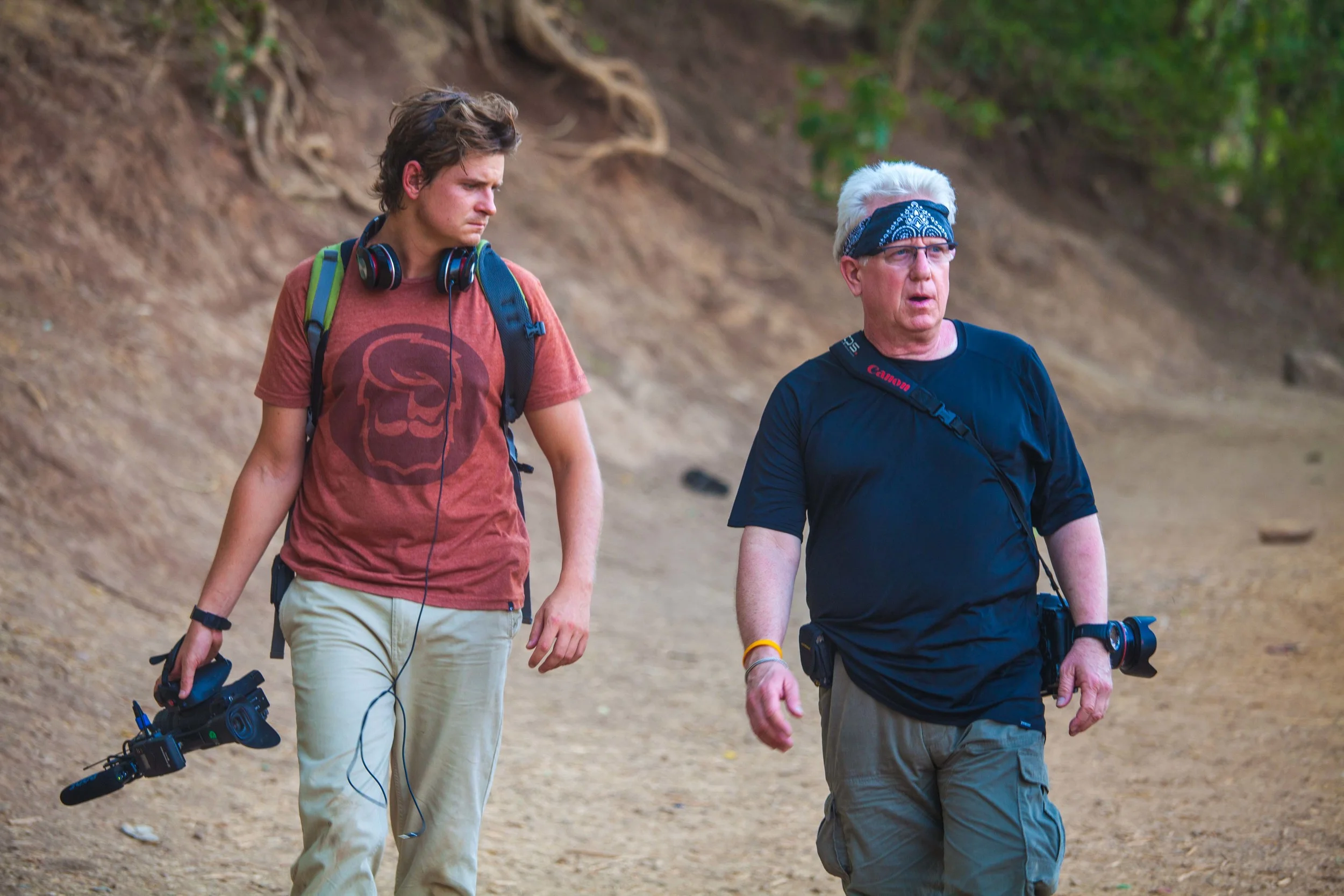 Looking for leopards in the heart of Mumbai with my mentor Steve Winter. Leopards here live on the urban edge and help rid the city of its high numbers of domestic dogs. Photo credit: Rajesh Prabhakar.