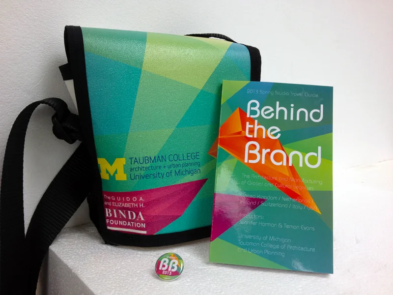 Tour Bags, Field Guide (Itinerary) + Behind the Brand Badges
