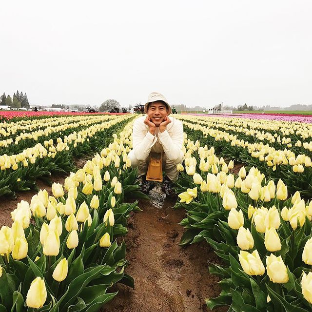 This is 30. Wearing all white in a muddy tulip field yelling LETS GET LITTY in a bucket hat. Thanks #PDX, you get me.