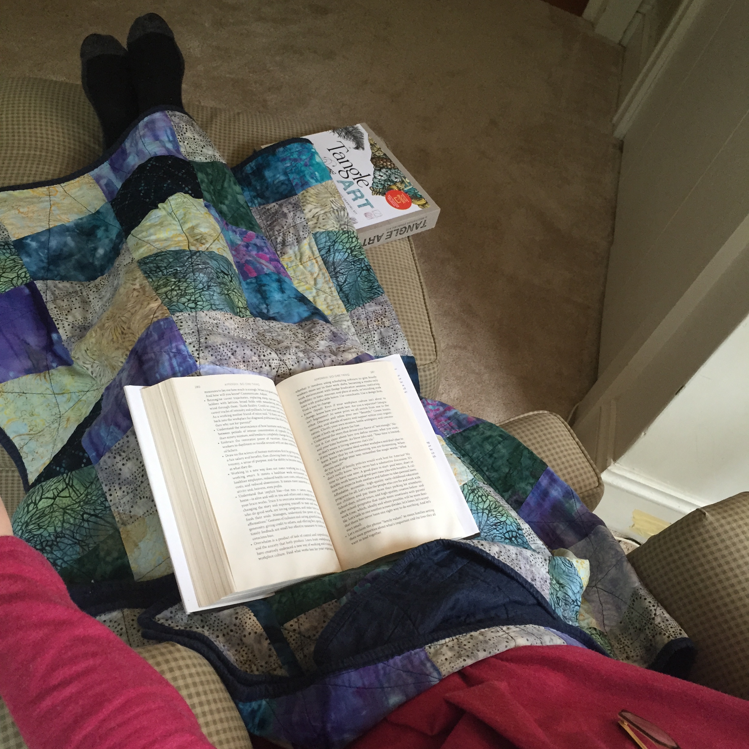 and on breaks from tangling, there was reading.