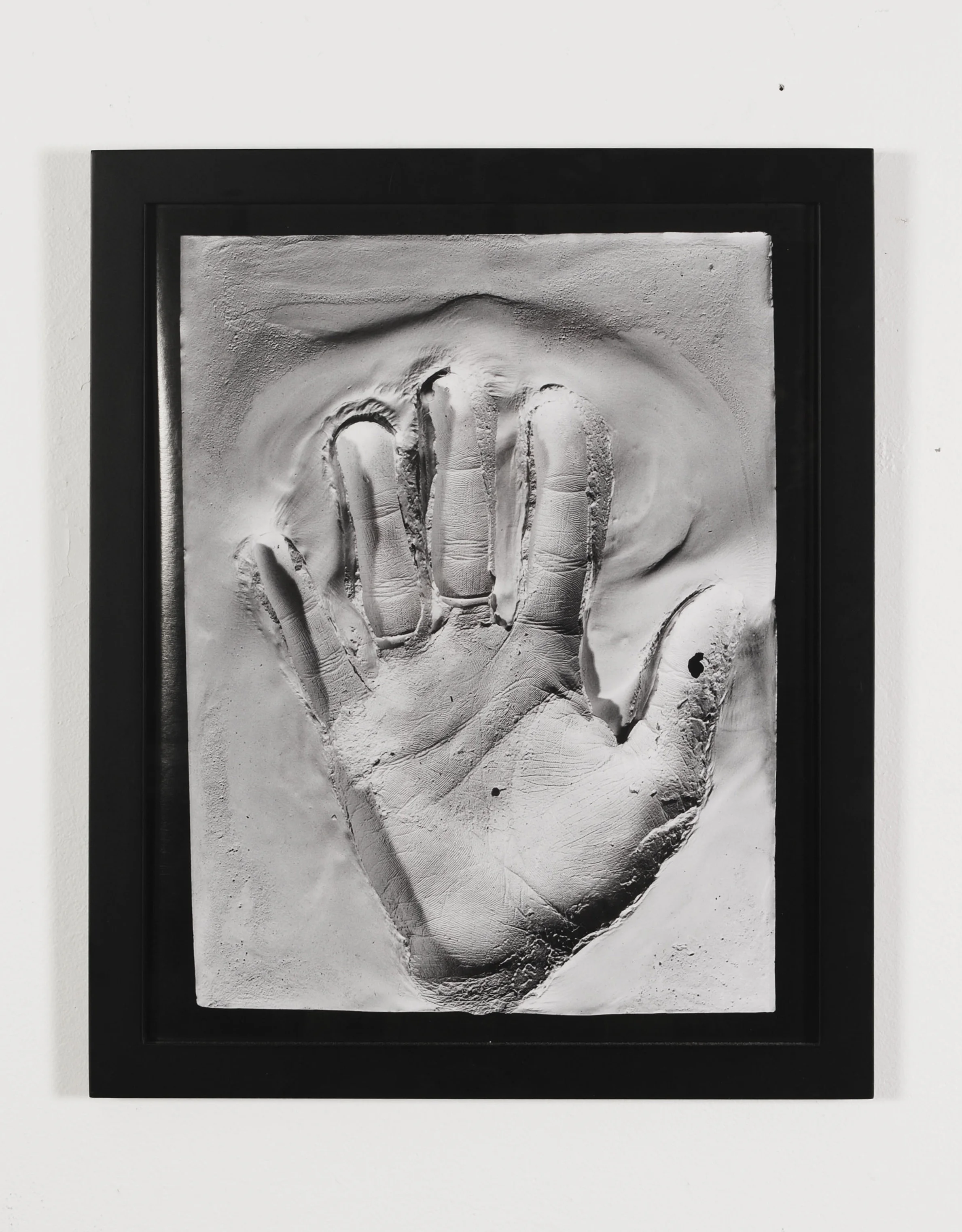 Left hand palm mold , 2013 Inkjet photograph of plaster mold 20 x 24 inches