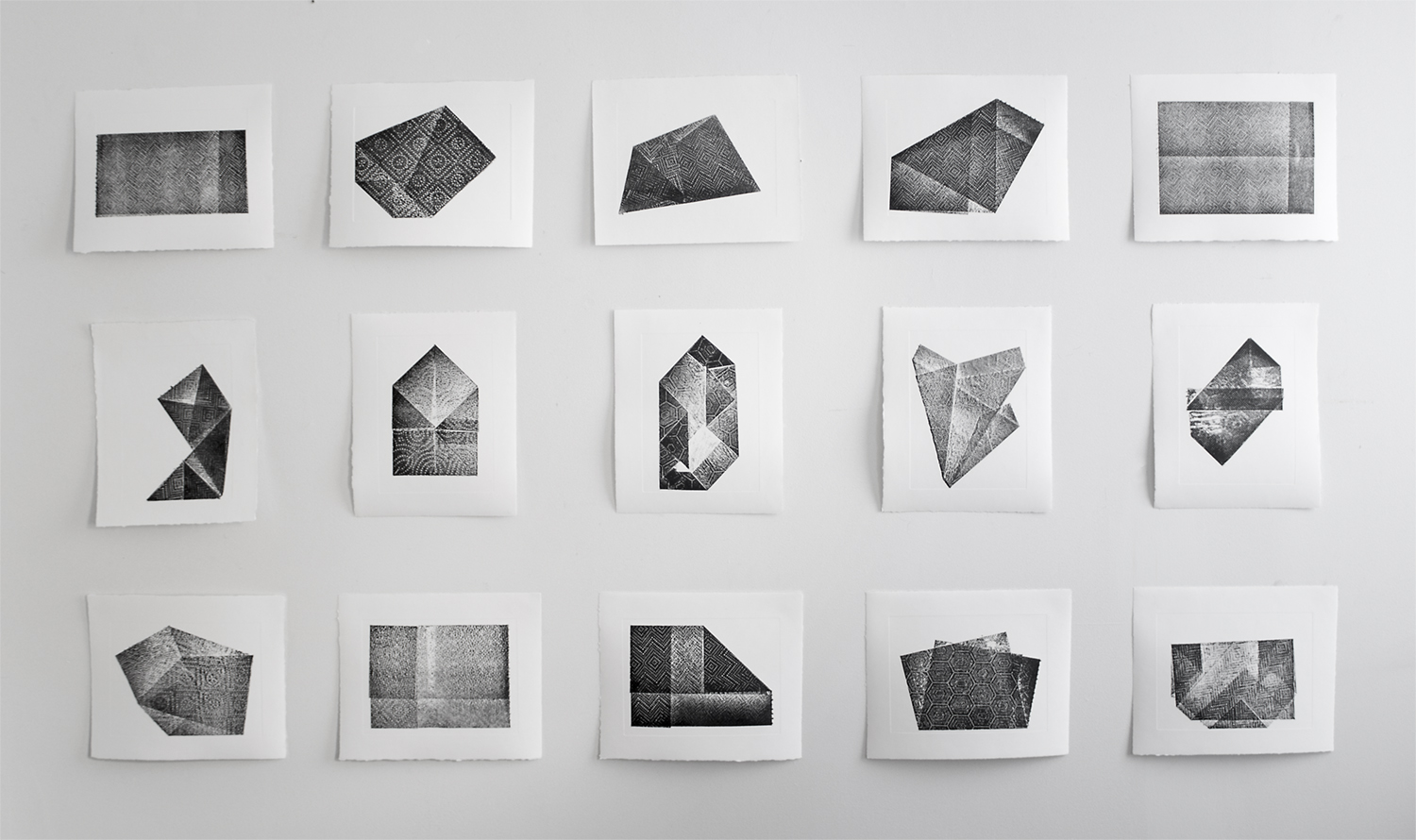 100 Sheets (Paper towel prints) , 2016 Monotypes 8 x 10 inches