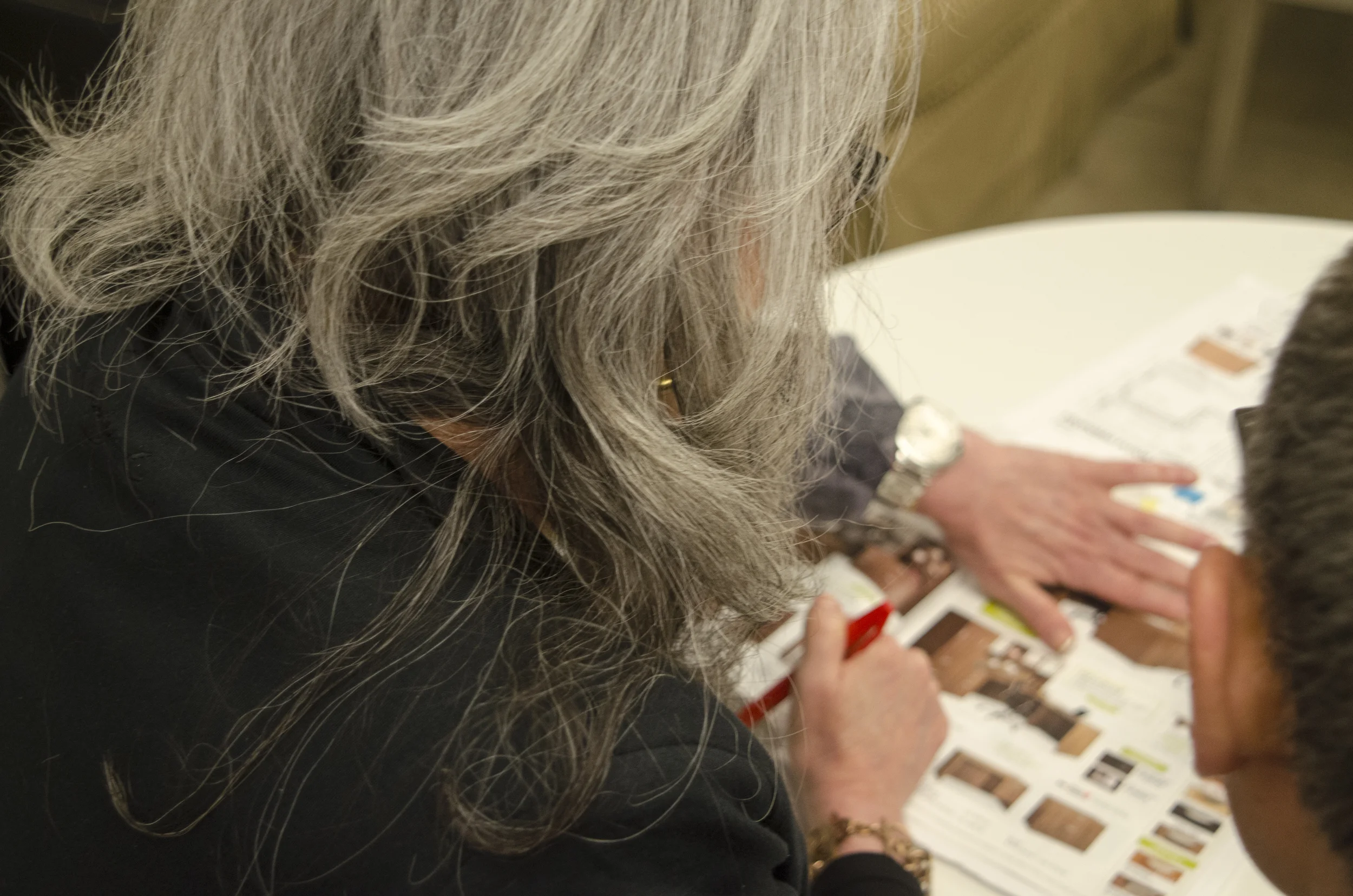 Working with a supplier on furniture selections