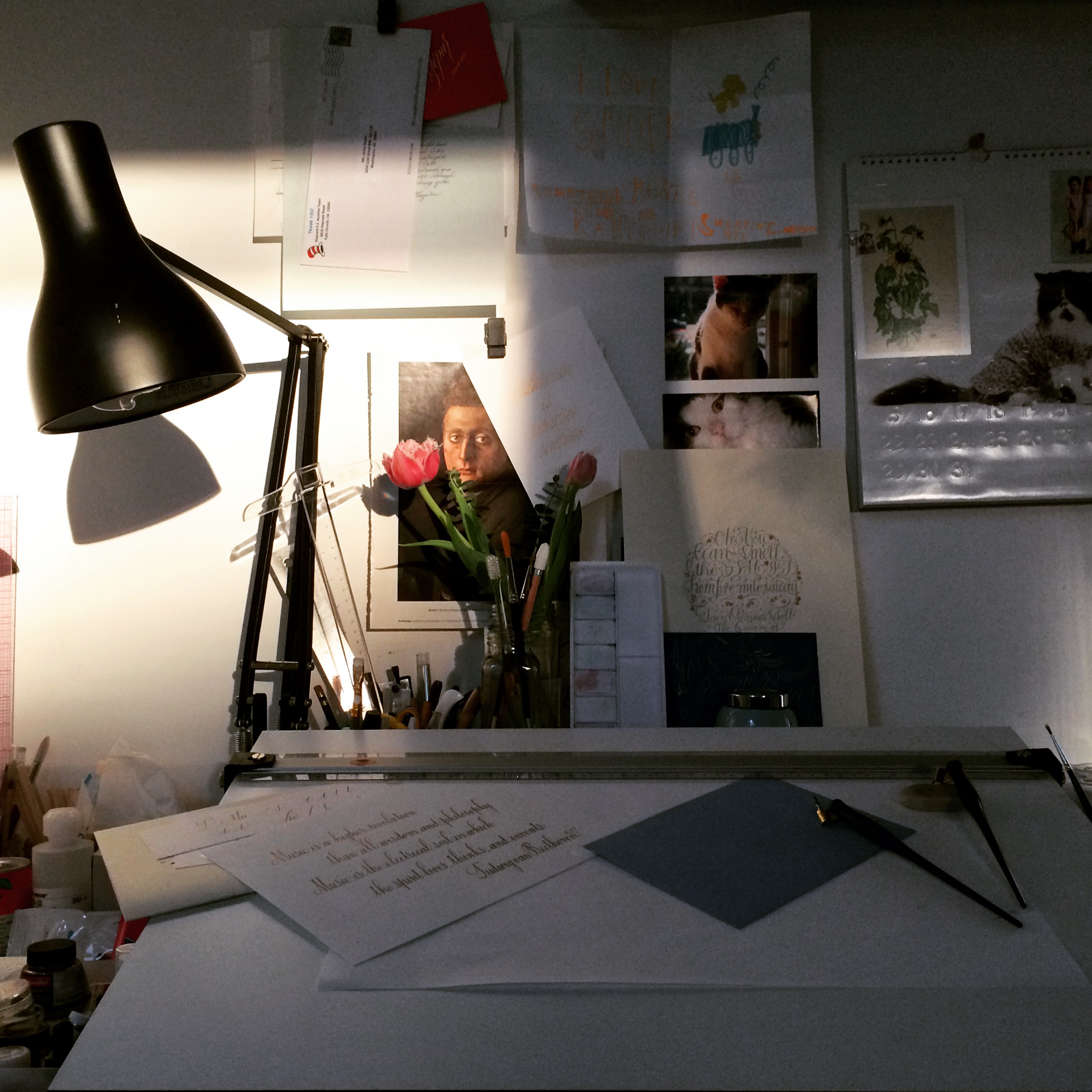 After I turned my lamp off.