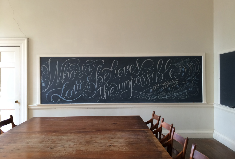 Chalkboard calligraphy