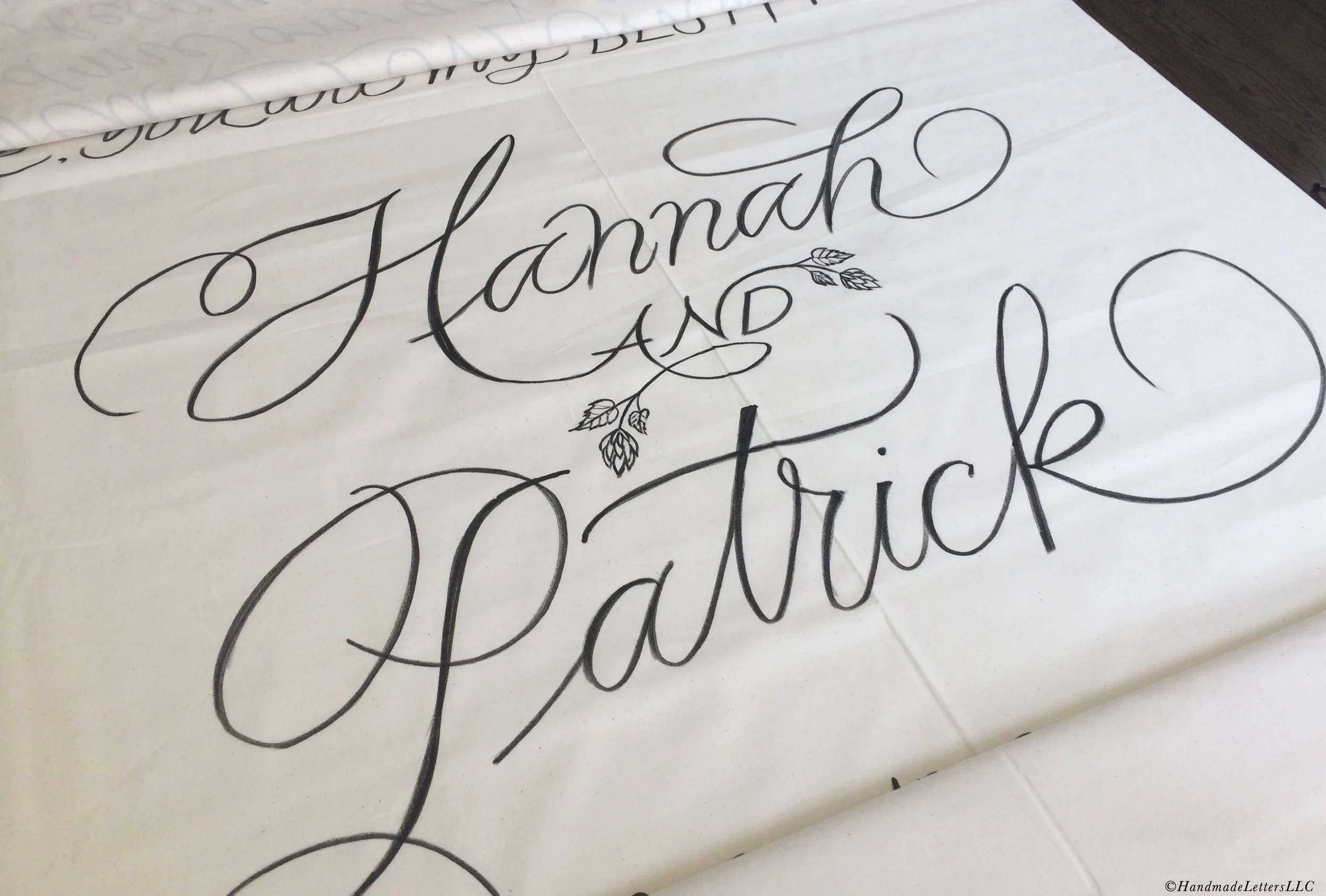 Handmade Letters - Wedding Aisle Runner Visit Jessica Jaccarino Photography to see the full piece in situ .