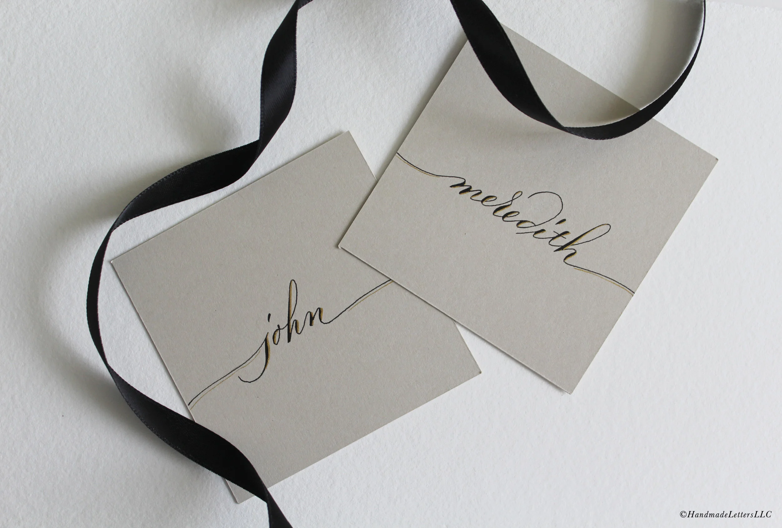Handmade Letters - Wedding Place Cards in Modern Script