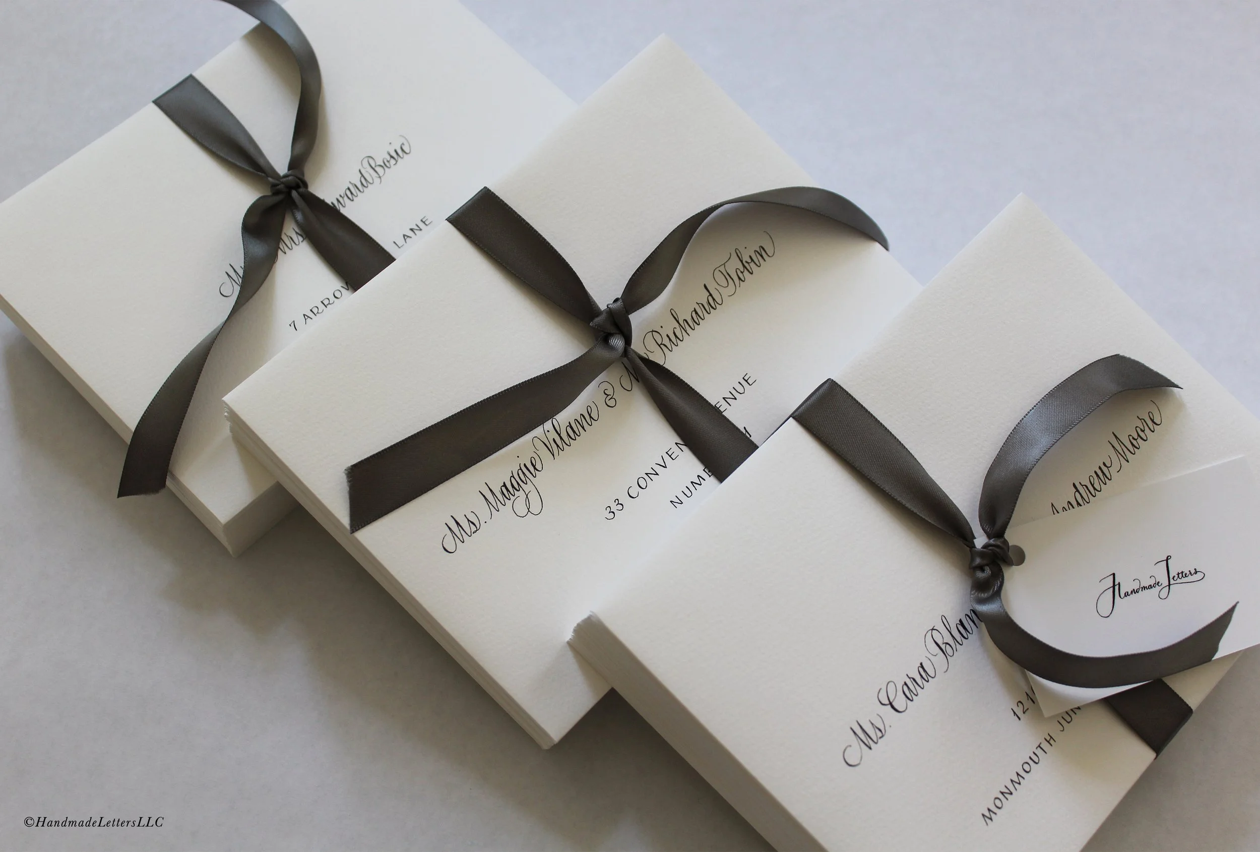 Handmade Letters - Wedding Envelopes in Modern Script