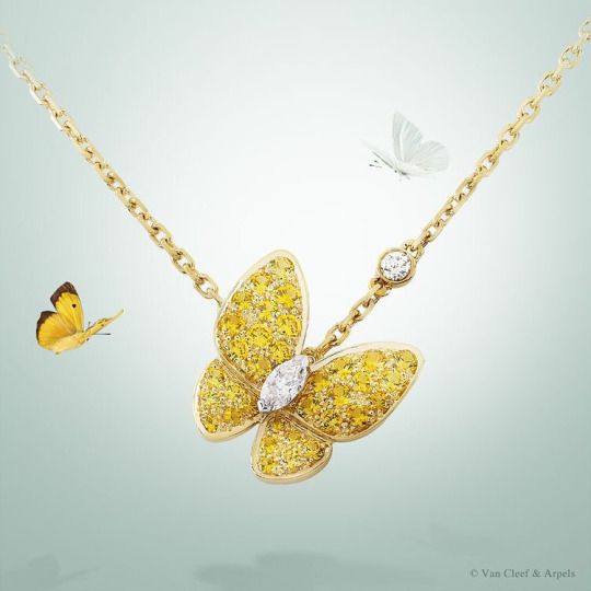 Diamond and Golden sapphire necklace by Van Cleef & Arpels