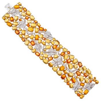 Seaman Schepps Citrine &amp; Diamond Vine Leaf BraceletSold by Betterridge