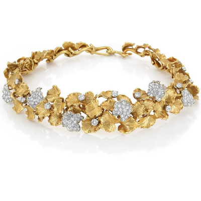 David Webb Gold, Platinum and Diamond NecklaceSold by Doyle New York