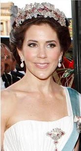Princess Mary in the ruby Parure after it's alteration
