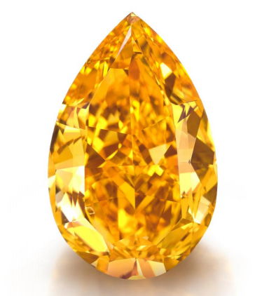  The Orange:&nbsp;14.82 carat fancy vivid diamond Sold by Christie's for $35.5 million dollars.&nbsp; 