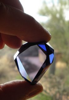  The cubic zirconia replica of the Tavernier Blue diamond created by Scott Sucher 