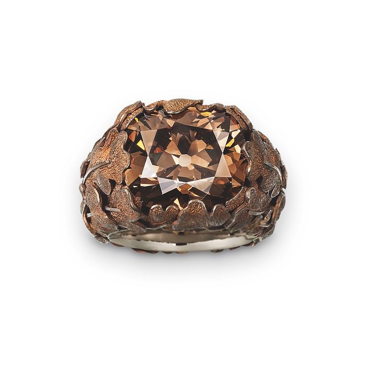  Brown Diamond, Copper, and White Gold Ring by Jewelry designer Hemmerle. 