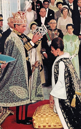  In a move reminiscent of Napoleon and Josephine, Emperor Mohammad Reza Pahlavi crowned his wife, Empress Farah, at their coronation in 1967. 