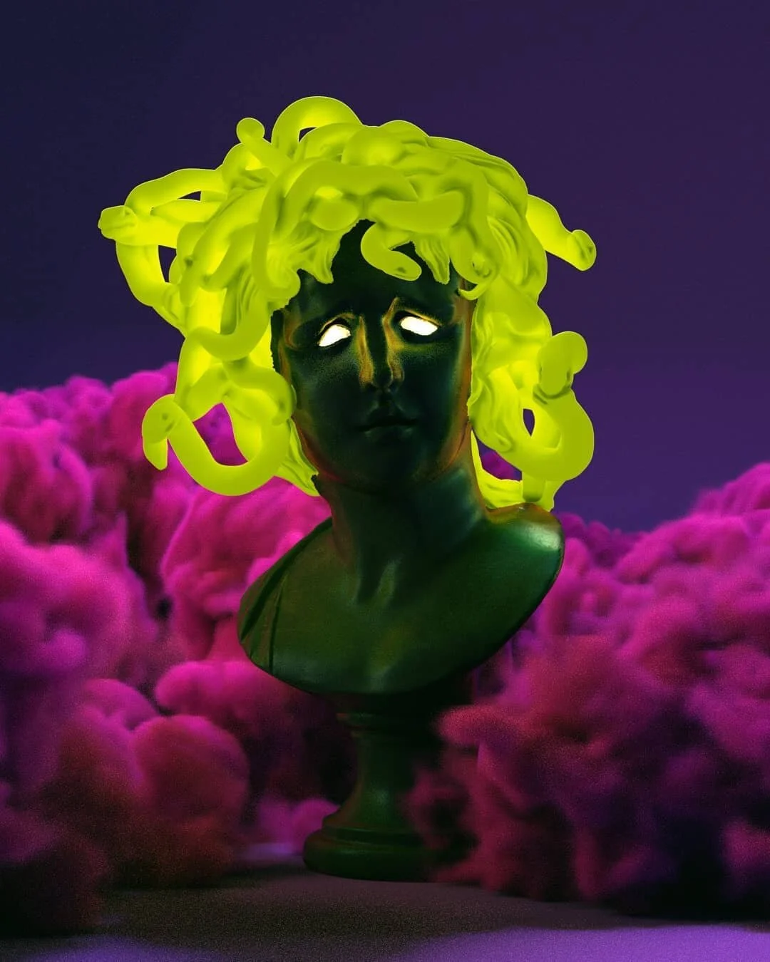 Blacklight Medusa.
.
.
# cinema4d #art #c4d #octane #3d #3dart #digital #digitalart  #artist #design #surreal #color #nature #graphicart #digitalart  #designart #instart #instaart #instaartist  #modernart #disney #megascan #uvworld #uv #blacklight