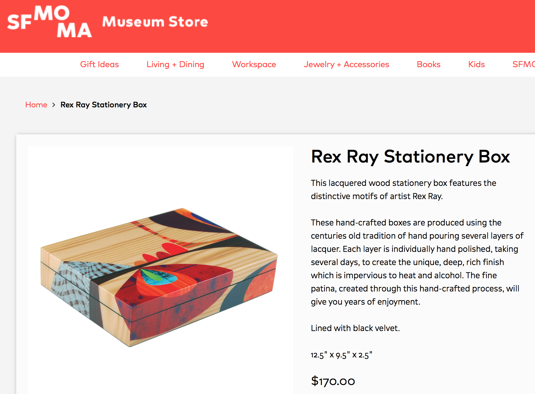 Rex Ray Stationery Box Featured in SFMOMA's Gift Shop