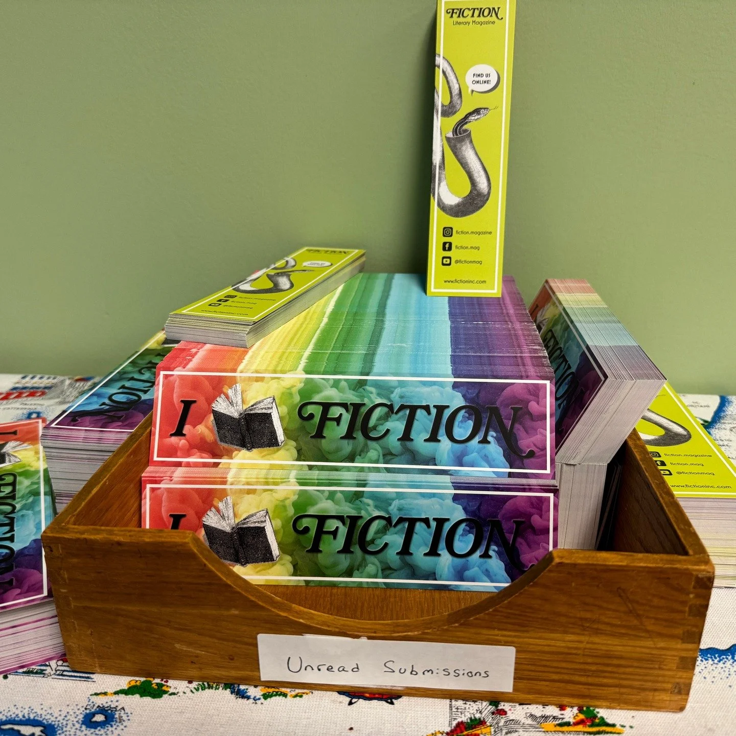 Hope you all like free bookmarks because we are well stocked and looking to give away as many we can at this Sunday's Brooklyn Book Festival! Come visit us at Booth # 330 in Cadman Plaza Park between 10 AM and 6 PM. 🌞
.
.
.
.
#fictionmag #fiction #b